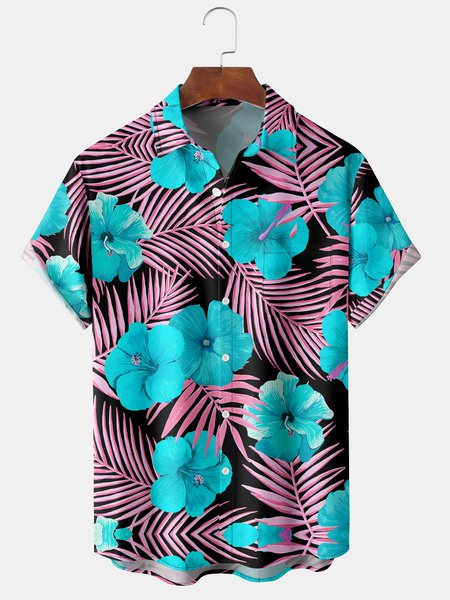 Men's Hibiscus Print Casual Breathable Hawaiian Short Sleeve Shirt, Pink, Men's Floral shirt
Men's Hibiscus Print Casual Breathable Hawaiian Short Sleeve Shirt, Pink, Men's Floral shirt