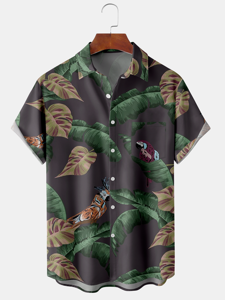 Men's Parrot Floral Print Casual Fabric Fashion Pocket Hawaiian Lapel Short Sleeve Shirt, Green, Men's Floral shirt
Men's Parrot Floral Print Casual Fabric Fashion Pocket Hawaiian Lapel Short Sleeve Shirt, Green, Men's Floral shirt