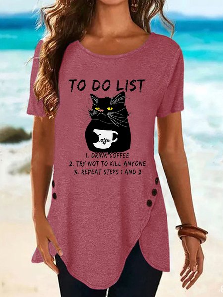 Funny Black To Do List Drink Coffee Crew Neck Regular Fit Short Sleeve T-Shirt, Pink, T-shirts
Funny Black To Do List Drink Coffee Crew Neck Regular Fit Short Sleeve T-Shirt, Pink, T-shirts