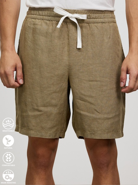 Cotton Linen Style American Casual Basic Versatile Linen Shorts, As picture, Men's Floral shirt 
Cotton Linen Style American Casual Basic Versatile Linen Shorts, As picture, Men's Floral shirt
