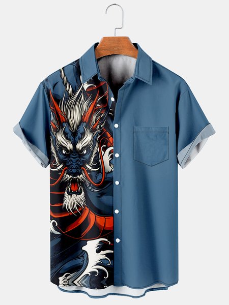 Men's Vintage Print Casual Breathable Short Sleeve Hawaiian Shirt, Blue, Men's Floral shirt
Men's Vintage Print Casual Breathable Short Sleeve Hawaiian Shirt, Blue, Men's Floral shirt