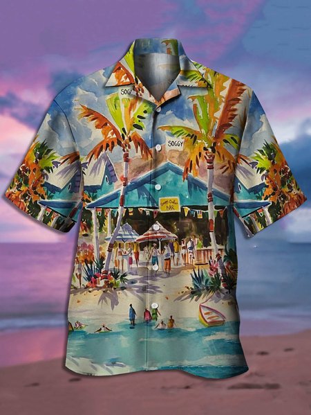 Men's Beach Surf Resort Print Casual Fabric Hawaiian Collar Short Sleeve Shirt, Blue, Men's Floral shirt
Men's Beach Surf Resort Print Casual Fabric Hawaiian Collar Short Sleeve Shirt, Blue, Men's Floral shirt