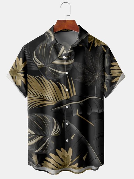 Men's Botanical Print Casual Fabric Fashion Pocket Lapel Short Sleeve Shirt, Black, Men's Floral shirt
Men's Botanical Print Casual Fabric Fashion Pocket Lapel Short Sleeve Shirt, Black, Men's Floral shirt