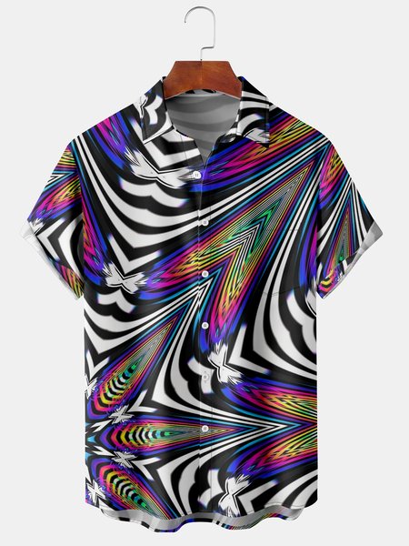 Men's Geometric Print Casual Short Sleeve Hawaiian Shirt with Chest Pocket, Purple, Men's Floral shirt
Men's Geometric Print Casual Short Sleeve Hawaiian Shirt with Chest Pocket, Purple, Men's Floral shirt