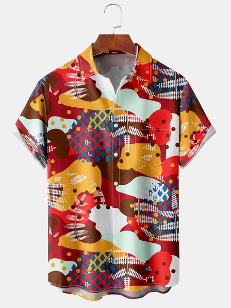 Tropical Plant Graphic Men's Casual Short Sleeve Chest Pocket Shirt, Red, Men's Floral shirt
Tropical Plant Graphic Men's Casual Short Sleeve Chest Pocket Shirt, Red, Men's Floral shirt