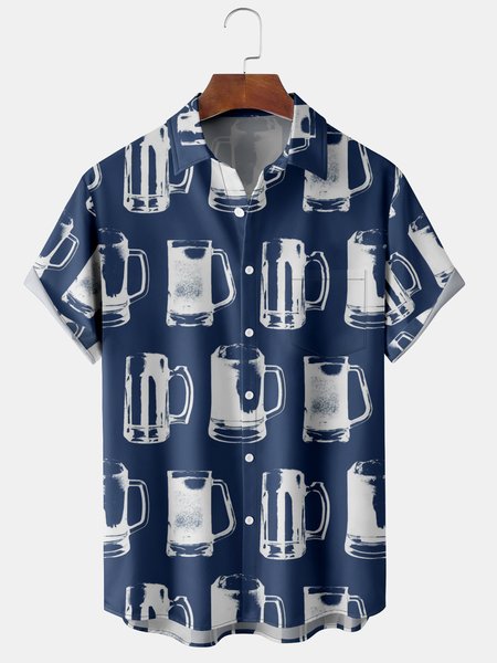 Men's Fun Oktoberfest Print Casual Breathable Hawaiian Short Sleeve Shirt, Blue, Men's Floral shirt
Men's Fun Oktoberfest Print Casual Breathable Hawaiian Short Sleeve Shirt, Blue, Men's Floral shirt