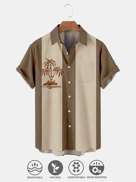 Cotton Linen Botanical Floral Print Lapel Cozy Linen Shirt, As picture, Men's Floral shirt 
Cotton Linen Botanical Floral Print Lapel Cozy Linen Shirt, As picture, Men's Floral shirt