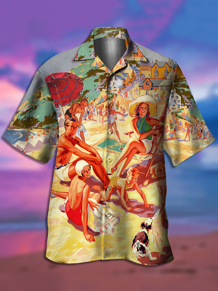 Vacation Style Hawaiian Series Character Portrait Retro Beauty Beach Element Pattern Lapel Short Sleeve Shirt Print Top, Multicolor, Men's Floral shirt
Vacation Style Hawaiian Series Character Portrait Retro Beauty Beach Element Pattern Lapel Short Sleeve Shirt Print Top, Multicolor, Men's Floral shirt