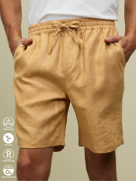 Cotton Linen Style American Casual Basic Versatile Linen Shorts, As picture, Men's shorts
Cotton Linen Style American Casual Basic Versatile Linen Shorts, As picture, Men's shorts