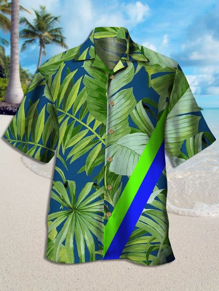 Mens Special Aloha Collection Leaves Print Casual Breathable Short Sleeve Aloha Shirt, Green, Men's Floral shirt
Mens Special Aloha Collection Leaves Print Casual Breathable Short Sleeve Aloha Shirt, Green, Men's Floral shirt