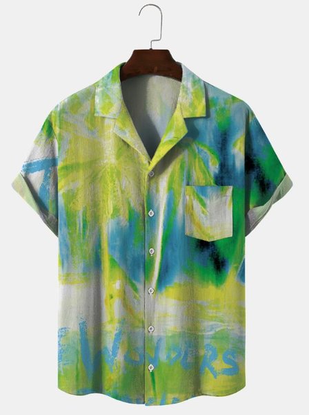 Cotton and Linen Vintage Gradient Short Sleeve Shirt, As picture, Men's Floral shirt
Cotton and Linen Vintage Gradient Short Sleeve Shirt, As picture, Men's Floral shirt