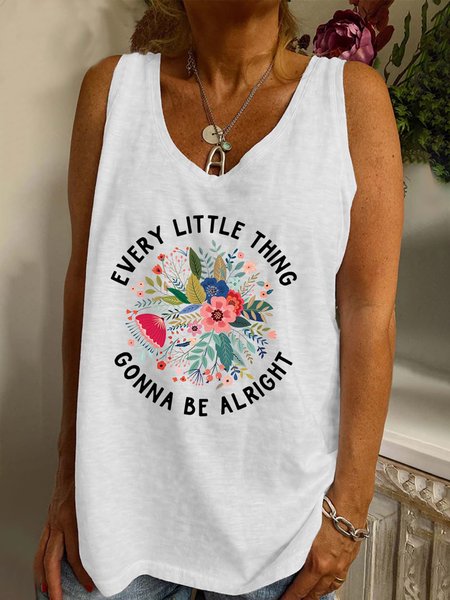 Every Little Thing Is Gonna Be Alright Letter Printed Women's Tanks & Camis, White, Tanks & Camis
Every Little Thing Is Gonna Be Alright Letter Printed Women's Tanks & Camis, White, Tanks & Camis