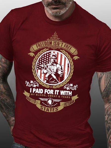 Isn't Free American Flag Crew Neck Vintage Short Sleeve Short Sleeve T-Shirt, Red, T-shirts
Isn't Free American Flag Crew Neck Vintage Short Sleeve Short Sleeve T-Shirt, Red, T-shirts