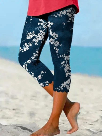 Beach Daily Basic Patterned Elastic Waist High Elastic Burnt Flower Pants Plus Size, Purplish blue, Leggings
Beach Daily Basic Patterned Elastic Waist High Elastic Burnt Flower Pants Plus Size, Purplish blue, Leggings