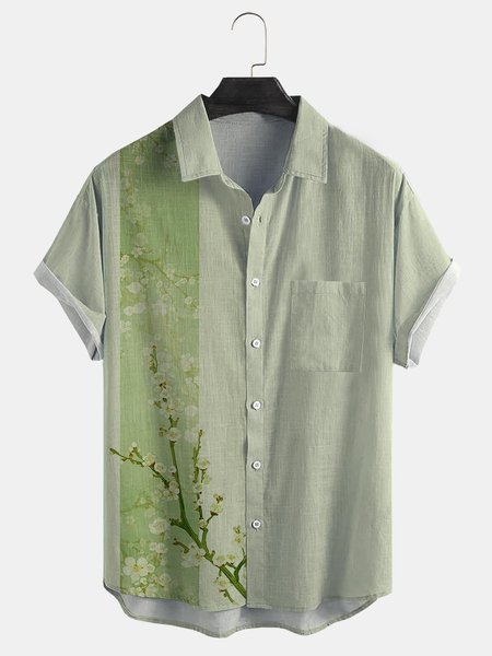 Cotton And Linen Holiday Leisure Short-sleeved Shirt, As picture, Men's Floral shirt
Cotton And Linen Holiday Leisure Short-sleeved Shirt, As picture, Men's Floral shirt