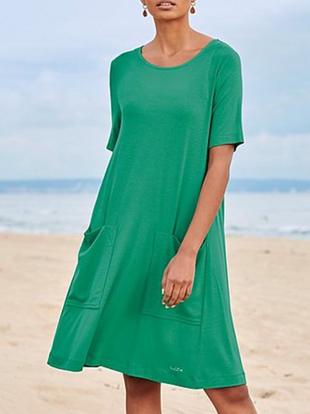 Basic simple plain color patterned pocket a hem loose knee length short Dress Plus Size, Green, Dresses
Basic simple plain color patterned pocket a hem loose knee length short Dress Plus Size, Green, Dresses