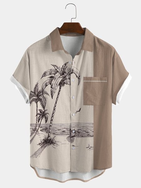 Cotton And Linen Holiday Leisure Short-sleeved Shirt, As picture, Men's Floral shirt
Cotton And Linen Holiday Leisure Short-sleeved Shirt, As picture, Men's Floral shirt