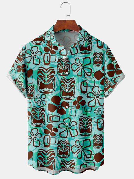 Hawaiian Graphic Men's Casual Short Sleeve Chest Pocket Shirt, Green, Men's Floral shirt
Hawaiian Graphic Men's Casual Short Sleeve Chest Pocket Shirt, Green, Men's Floral shirt