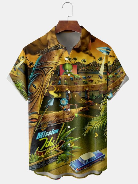Men's Casual Short Sleeve Hawaiian Shirt with Chest Pocket, Green, Men's Floral shirt
Men's Casual Short Sleeve Hawaiian Shirt with Chest Pocket, Green, Men's Floral shirt