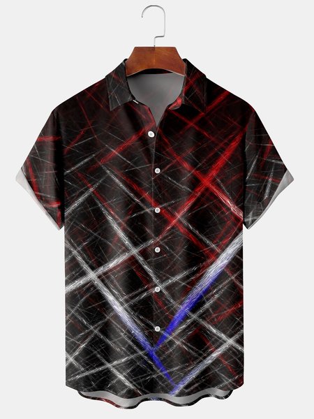 Men's Geometric Stripe Print Casual Breathable Hawaiian Short Sleeve Shirt, Black, Men's Floral shirt
Men's Geometric Stripe Print Casual Breathable Hawaiian Short Sleeve Shirt, Black, Men's Floral shirt