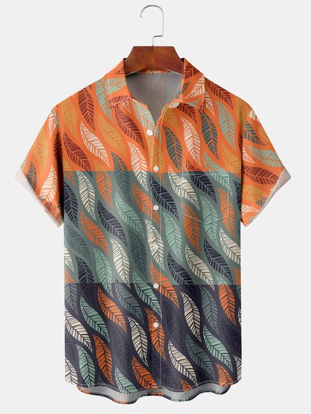 Men's Floral Print Casual Fabric Fashion Hawaiian Lapel Short Sleeve Shirts, Orange, Men's Floral shirt
Men's Floral Print Casual Fabric Fashion Hawaiian Lapel Short Sleeve Shirts, Orange, Men's Floral shirt