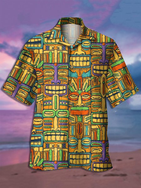 Hawaiian Graphic Men's Casual Short Sleeve Loose Shirt, Yellow, Men's Floral shirt
Hawaiian Graphic Men's Casual Short Sleeve Loose Shirt, Yellow, Men's Floral shirt