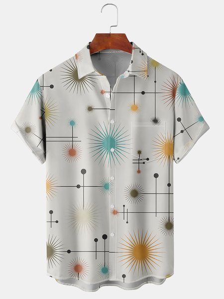 Men's Geometric Print Casual Short Sleeve Hawaiian Shirt with Chest Pocket, As picture, Men's Floral shirt
Men's Geometric Print Casual Short Sleeve Hawaiian Shirt with Chest Pocket, As picture, Men's Floral shirt