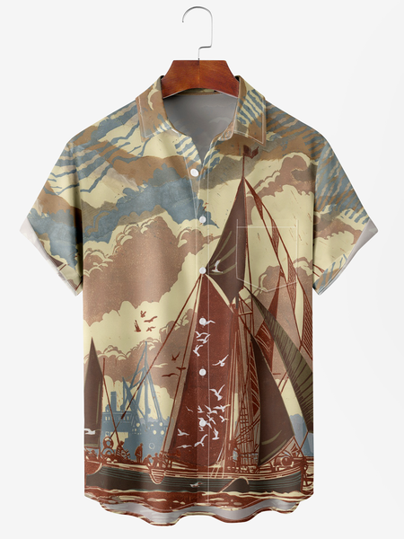 Men's Ocean Boat Print Moisture Absorbent Breathable Fabric Hawaiian Lapel Short Sleeve Shirt, Red, Men's Floral shirt
Men's Ocean Boat Print Moisture Absorbent Breathable Fabric Hawaiian Lapel Short Sleeve Shirt, Red, Men's Floral shirt