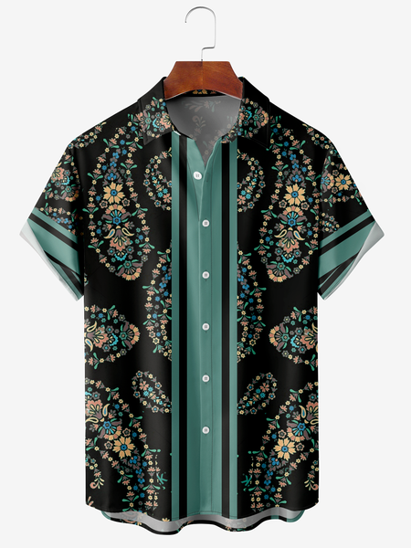 Men's Cashew Flower Floral Print Moisture-Breathable Fabric Hawaiian Lapel Short Sleeve Shirt, Green, Men's Floral shirt
Men's Cashew Flower Floral Print Moisture-Breathable Fabric Hawaiian Lapel Short Sleeve Shirt, Green, Men's Floral shirt