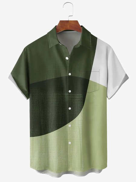 Men Color Block Print Front Buttons Soft Breathable Casual Aloha Shirts, Green, Men's Floral shirt
Men Color Block Print Front Buttons Soft Breathable Casual Aloha Shirts, Green, Men's Floral shirt