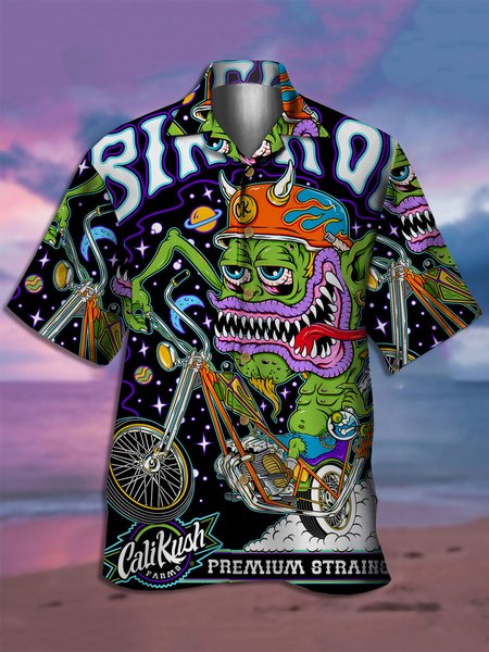 Men's Fun Floral Print Moisture-Breathable Fabric Hawaiian Collar Short Sleeve Shirt, Black, Men's Floral shirt
Men's Fun Floral Print Moisture-Breathable Fabric Hawaiian Collar Short Sleeve Shirt, Black, Men's Floral shirt