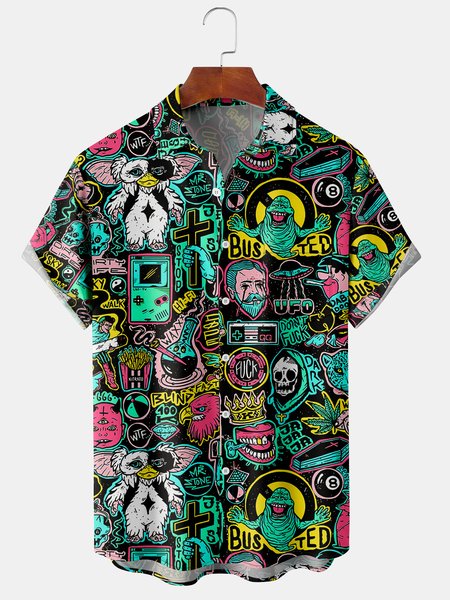 Mens Hippies Front Buttons Soft Breathable Chest Pocket Casual Hawaiian Shirts, Black, Men's Floral shirt
Mens Hippies Front Buttons Soft Breathable Chest Pocket Casual Hawaiian Shirts, Black, Men's Floral shirt