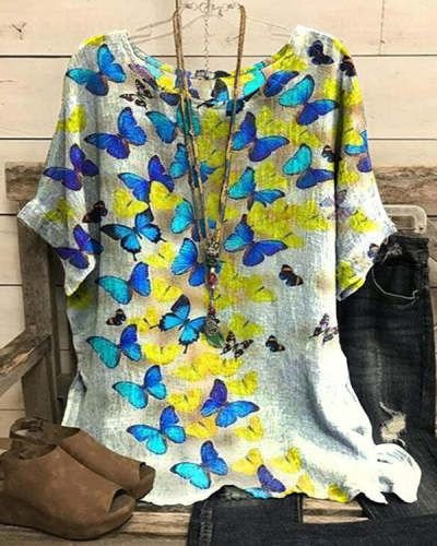 Casual Batwing Sleeve Crew Neck Butterfly Tops, Multicolor, Shirts & Blouses
Casual Batwing Sleeve Crew Neck Butterfly Tops, Multicolor, Shirts & Blouses