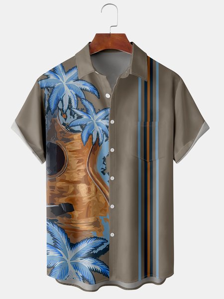 Men's Music Floral Print Moisture Wicking Fabric Fashion Pocket Hawaiian Lapel Short Sleeve Shirt, Light coffee, Men's Floral shirt
Men's Music Floral Print Moisture Wicking Fabric Fashion Pocket Hawaiian Lapel Short Sleeve Shirt, Light coffee, Men's Floral shirt