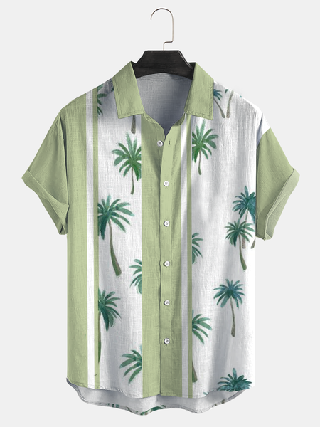 Cotton Linen Style American Botanical Floral Coconut Tree Print Linen Shirt, As picture, Men's Floral shirt
Cotton Linen Style American Botanical Floral Coconut Tree Print Linen Shirt, As picture, Men's Floral shirt