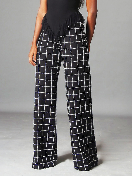 Summer High Waist Plaid Loose Fashion Daily Wide leg pants Pants, Black, Wide Leg Pants
Summer High Waist Plaid Loose Fashion Daily Wide leg pants Pants, Black, Wide Leg Pants