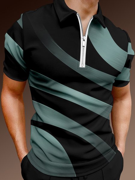 Casual Art Series 3D Geometric Color Block Pattern Lapel Short Sleeve Polo Print Top, Black, Men's t-shirts
Casual Art Series 3D Geometric Color Block Pattern Lapel Short Sleeve Polo Print Top, Black, Men's t-shirts
