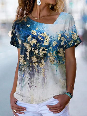 Ombre Cotton-Blend T-Shirt, Blue, T-Shirts
Ombre Cotton-Blend T-Shirt, Blue, T-Shirts