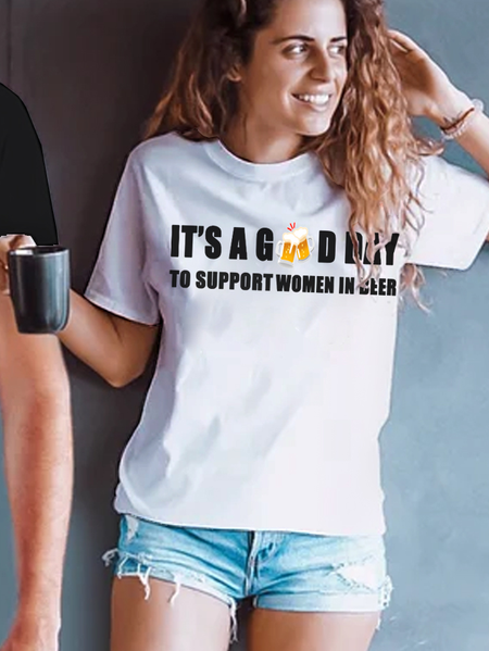 Lilicloth x @littlemariii IT'S A GOOD DAY TO SUPPORT WOMEN IN BEER Unisex Cotton T-Shirt, White, T-shirts
Lilicloth x @littlemariii IT'S A GOOD DAY TO SUPPORT WOMEN IN BEER Unisex Cotton T-Shirt, White, T-shirts