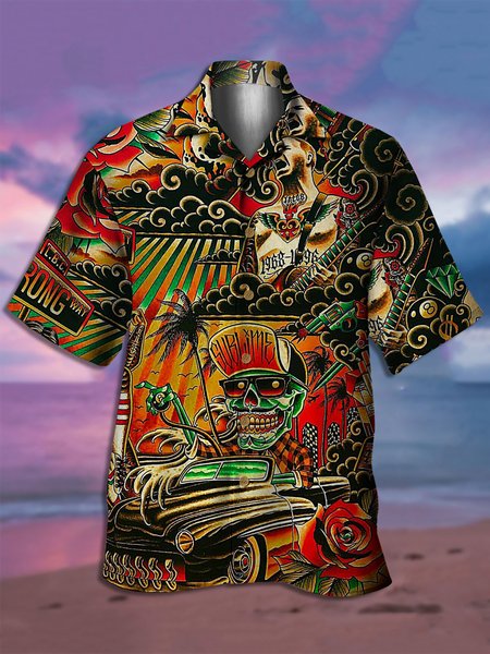 Men's Music Floral Print Moisture-Breathable Fabric Hawaiian Collar Short Sleeve Shirt, Black, Men's Floral shirt
Men's Music Floral Print Moisture-Breathable Fabric Hawaiian Collar Short Sleeve Shirt, Black, Men's Floral shirt