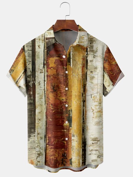 Men's Ethnic Striped Casual Short Sleeve Hawaiian Shirt with Chest Pocket, Yellow, Men's Floral shirt
Men's Ethnic Striped Casual Short Sleeve Hawaiian Shirt with Chest Pocket, Yellow, Men's Floral shirt