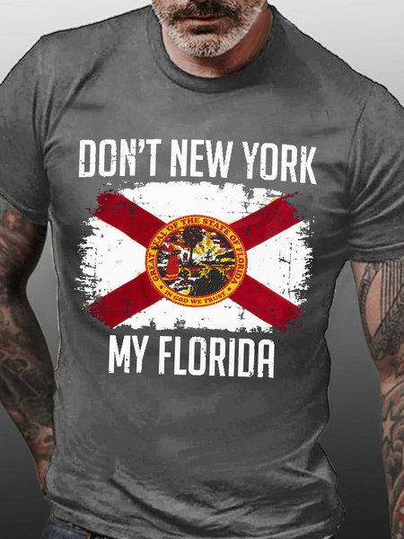 flag men’s Letter T-Shirt, Gray, T-shirts