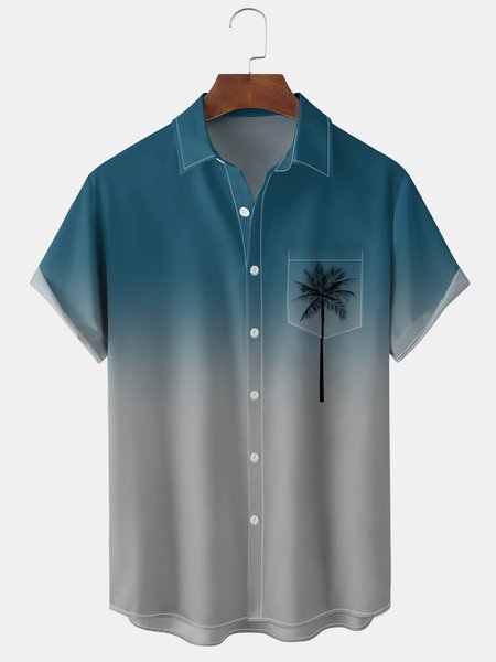 Men's Gradient Coconut Tree Casual Short Sleeve Hawaiian Shirt with Chest Pocket, Blue, Men's Floral shirt
Men's Gradient Coconut Tree Casual Short Sleeve Hawaiian Shirt with Chest Pocket, Blue, Men's Floral shirt
