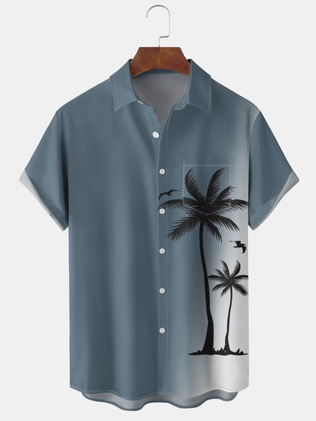 Men's Gradient Coconut Tree Casual Short Sleeve Hawaiian Shirt with Chest Pocket, Blue, Men's Floral shirt
Men's Gradient Coconut Tree Casual Short Sleeve Hawaiian Shirt with Chest Pocket, Blue, Men's Floral shirt