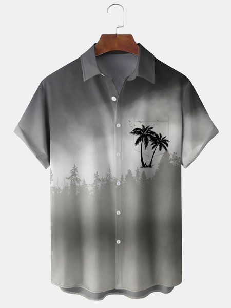 Men's Art Gradient Coconut Tree Print Casual Breathable Hawaiian Short Sleeve Shirt, Gray, Men's Floral shirt
Men's Art Gradient Coconut Tree Print Casual Breathable Hawaiian Short Sleeve Shirt, Gray, Men's Floral shirt