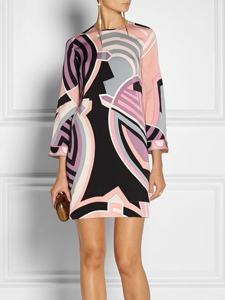 Summer Crew Neck H-Line Abstract Elegant Commuting Dresses, Multicolor, Midi Dresses
Summer Crew Neck H-Line Abstract Elegant Commuting Dresses, Multicolor, Midi Dresses
