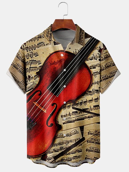 Men's Retro Music Print Casual Breathable Hawaiian Short Sleeve Shirt, Khaki, Men's Floral shirt
Men's Retro Music Print Casual Breathable Hawaiian Short Sleeve Shirt, Khaki, Men's Floral shirt