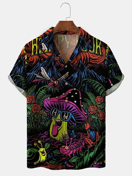 Men's Music Hippie Culture Print Casual Fabric Fashion Lapel Short Sleeve Shirts, Black, Men's Floral shirt
Men's Music Hippie Culture Print Casual Fabric Fashion Lapel Short Sleeve Shirts, Black, Men's Floral shirt