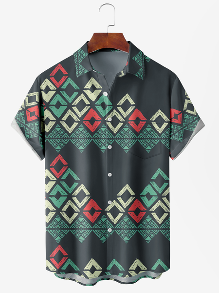 Men's Geometric Abstract Floral Print Moisture-Breathable Fabric Hawaiian Lapel Short Sleeve Shirt, Deep gray, Men's Floral shirt
Men's Geometric Abstract Floral Print Moisture-Breathable Fabric Hawaiian Lapel Short Sleeve Shirt, Deep gray, Men's Floral shirt
