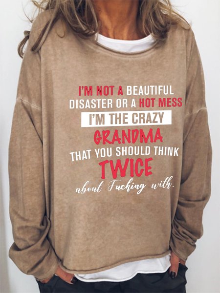 I'm The Crazy Grandma Funny Crew Neck Sweatshirt, Light brown, Hoodies&Sweatshirts
I'm The Crazy Grandma Funny Crew Neck Sweatshirt, Light brown, Hoodies&Sweatshirts
